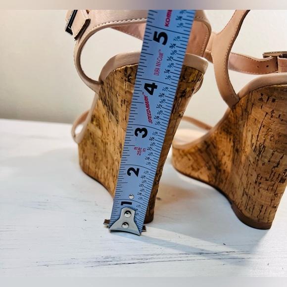 Charles by Charles David Lindy Cork Wedge Sandals, Nude Color, Size 12M, NEW - Picture 5 of 9